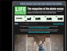 Tablet Screenshot of lifeforcemagazine.com